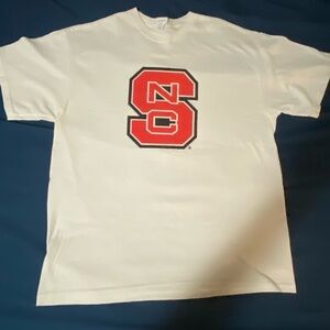 Crisp white NC State logo T-shirt